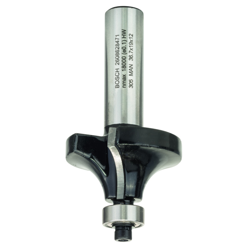 Fraise à arrondir PRO Bois dur, Panneaux MDF Qu.12, R:12 L:19 Lt:70