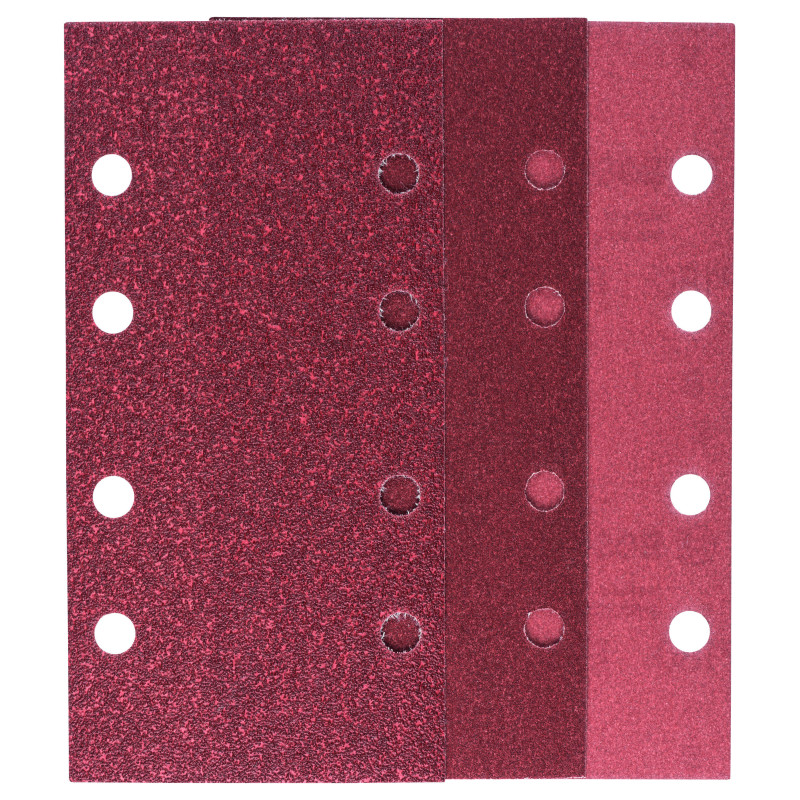 Feuilles Abrasives pour Ponceuse Vibrante, Set de X10 G 60,120,180