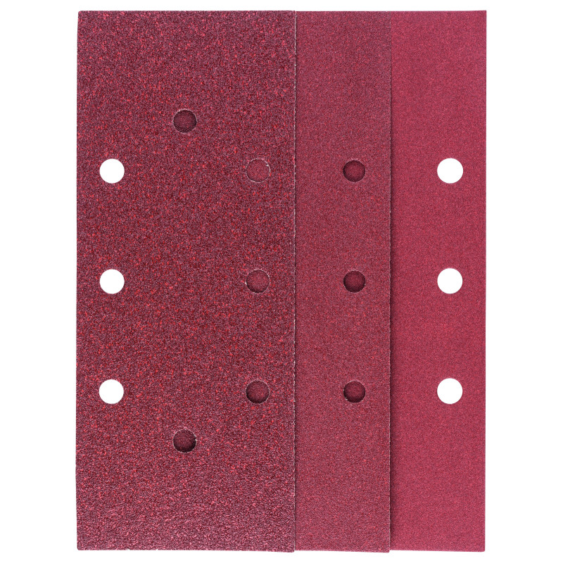 Feuilles Abrasives pour Ponceuse Vibrante, Set de X10 G 60,120,180