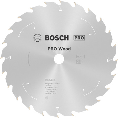 Lame scie Circulaire portative Sans-fil PRO Bois 184 x16 x1,6 mm 24D