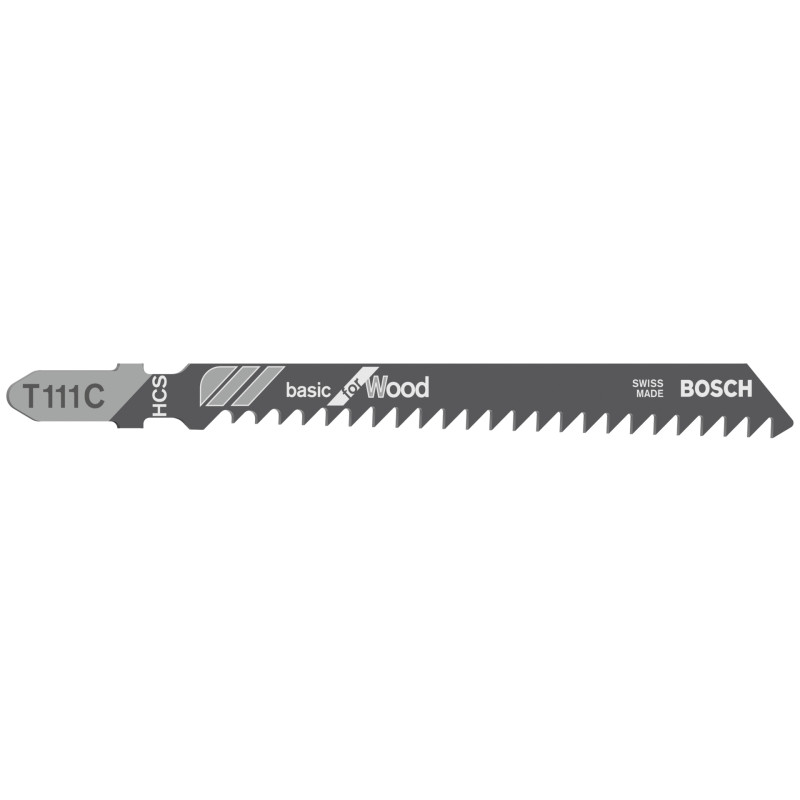 3 Lames scie sauteuse HCS Bois 100 mm Pas: 3 mm T111C