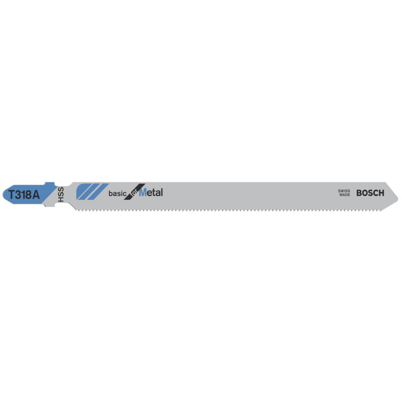 100 Lames scie sauteuse HSS Métal 132 mm Pas: 1,2 mm T318A