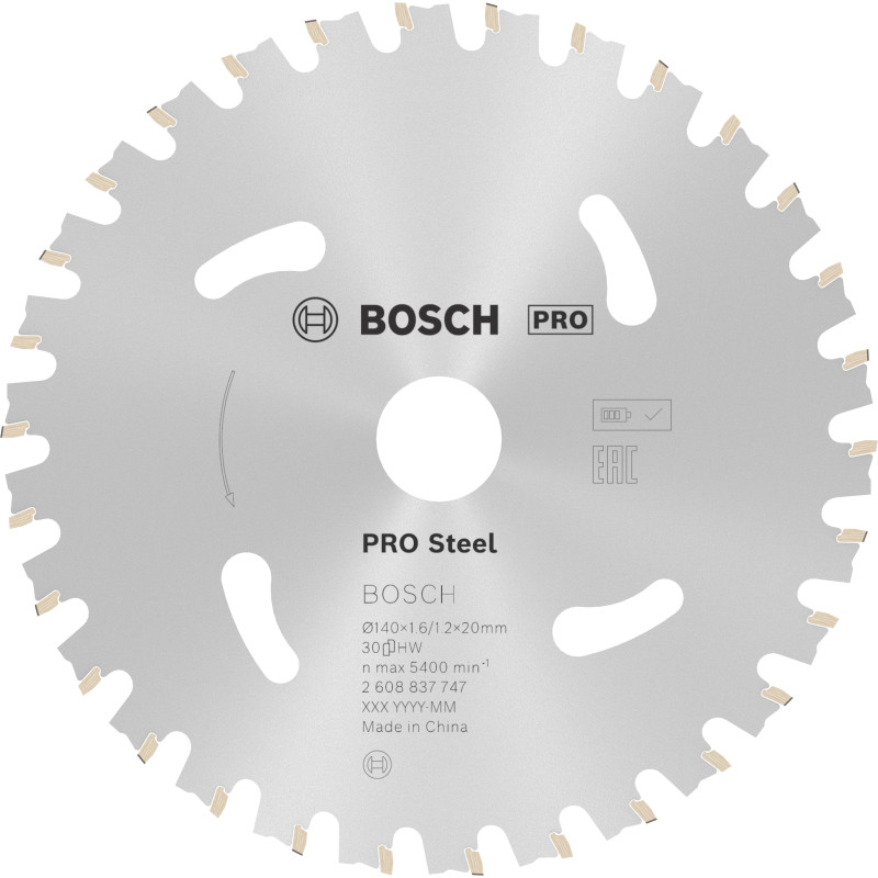 Lame scie Circulaire Sans-fil PRO Acier 140 x20 x1,6 mm 30D