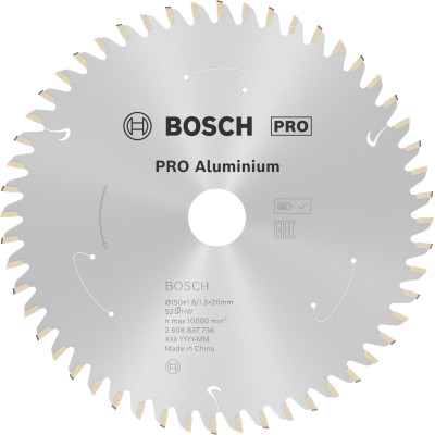 Lame scie Circulaire Sans-fil PRO Aluminium 150 x20 x1,8 mm 52D