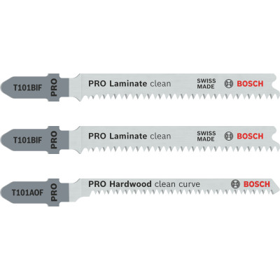 Kit 3 Lames scie sauteuse Spécial Panneaux laminés T 101 BIF (2x) T 101 AOF x3