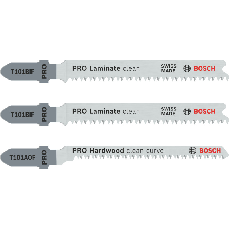 Kit 3 Lames scie sauteuse Spécial Panneaux laminés T 101 BIF (2x) T 101 AOF x3