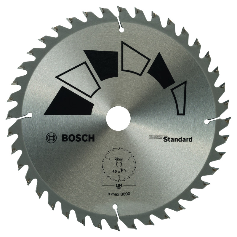 Lame scie circulaire Bois 184 x20/16 x2,2 mm 40D