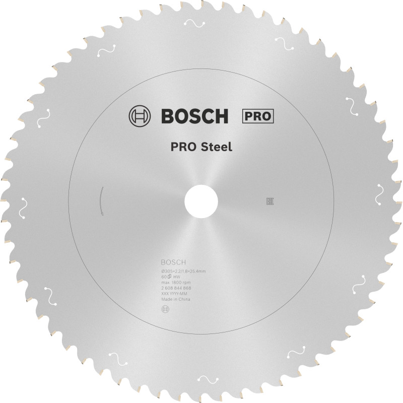 Lame scie Circulaire PRO Acier 305 x25,4 x2,2 mm 60D