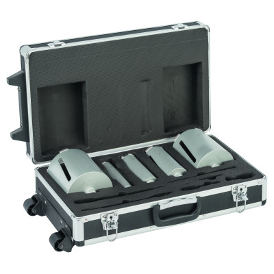 Coffret 5 couronnes diamantées à sec béton ORIGINAL 38/52/65/117/127 mm x5