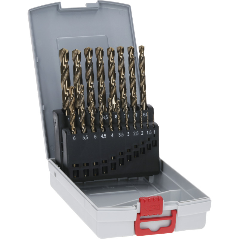 Coffret 19 forets pour Inox PRO HSS-Co 1-10 mm x19