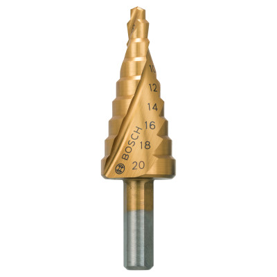 Mèche 9 ét. HSS-TiN 4-20 mm