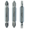 Pack de 3 embouts de tournevis doubles S 0,6x4,0, PH2, PZ2; S 0,6x4,0, PH2, PZ2; 45 mm