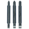Pack De 3 Embouts De Tournevis Doubles S 0,6X4,5, S 0,8X5,5, S 1,2X6,5 Ph1, Ph2,