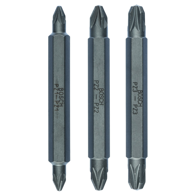 Pack De 3 Embouts De Tournevis Doubles Pz1, Pz2, Pz3 Pz1, Pz2, Pz3 60 Mm