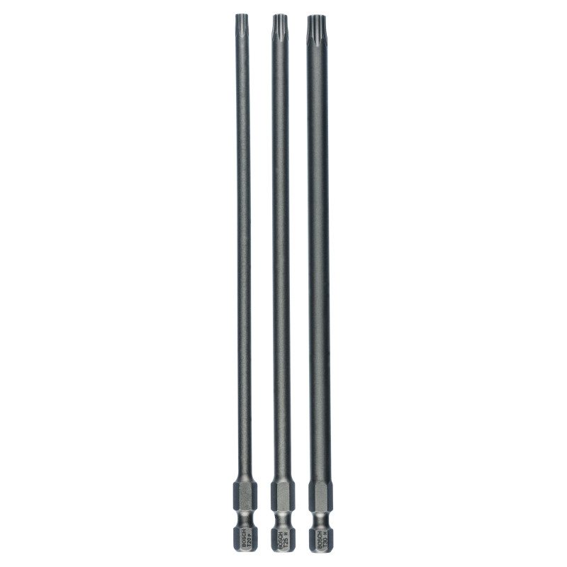 Kit 3 Embouts de vissage qualité extra-dure T20 T25 T30 152 mm x3