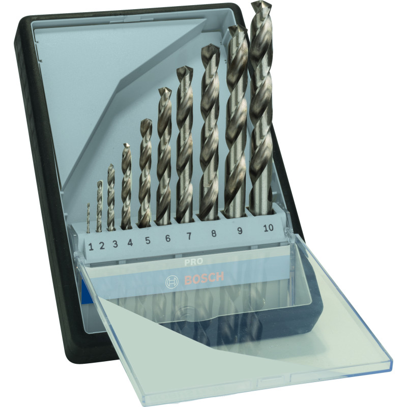 Coffret de 10 Forets HSS-G PRO pour le Métal x10