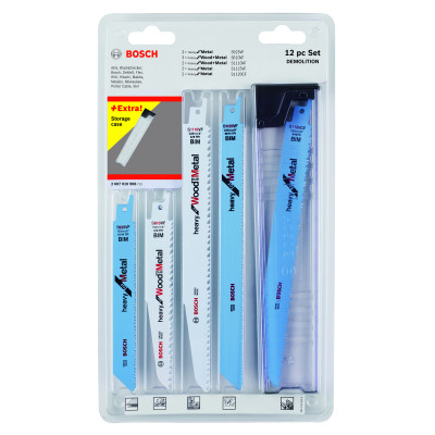 Kit 12 Lames scie sabre BIM Démolition Bois & Métal x12