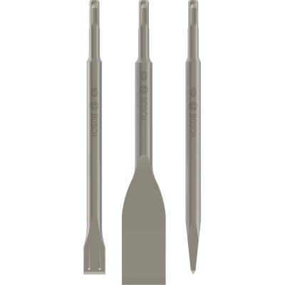 Set x3 Burins PRO SDS plus-5C, pointu 250 mm carrelage 40 x260 mm bêche 20 x250 mm