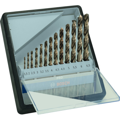 Coffret 13 forets HSS-Co PRO pour l'Inox 1,5-6,5 mm x13
