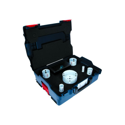 Coffret LBoxx 6 scies trépans BIM Progressor Bois & Métal Ø 20 mm 30 44 60 68 114 mm x8