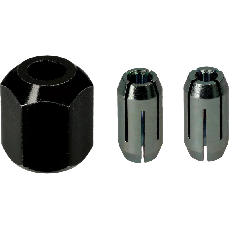 2 pinces de serrage à taille métrique de dimensions 3 mm et 6 mm et 1 écrou M10 Bosch