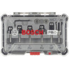 Coffret PRO 6 fraises mixtes, pour araser chanfreiner, queue de 1/4'' Bosch