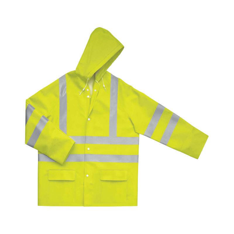 Veste Imperméable Haute Visibilité - Support 100% Polyester Enduit Polyuréthane - Jaune face