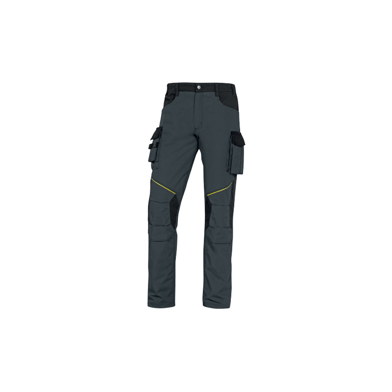 Pantalon De Travail - Toile Ripstop 64% Polyester 34% Coton 2% Élasthanne 275 - Gris noir face