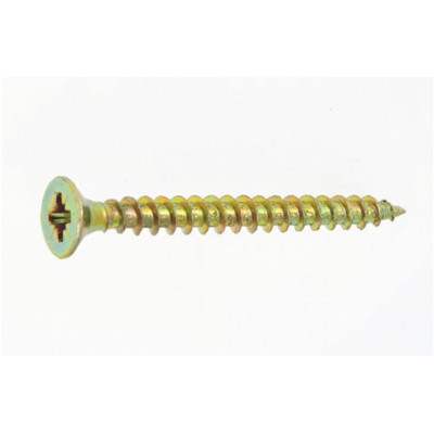 Vis bois/aggloméré tête fraisée Pozidriv acier zingué bichromaté 5.0 X 80/60 — FRAISEE / ZNBICHRO — Boîte de 200 pièces