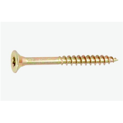 Vis bois/aggloméré tête fraisée TORX acier zingué bichromaté 6.0 X 120/72 — FRAISEE / ZNBICHRO — Boîte de 100 pièces