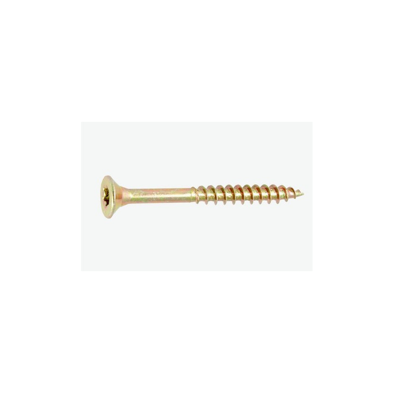 Vis bois/aggloméré tête fraisée TORX acier zingué bichromaté 6.0 X 300/75 — FRAISEE / ZNBICHRO — Boîte de 100 pièces
