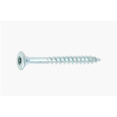 Vis bois/aggloméré tête fraisée TORX acier zingué blanc 6.0 X 160 — FRAISEE / ZNBLANC — Boîte de 100 pièces