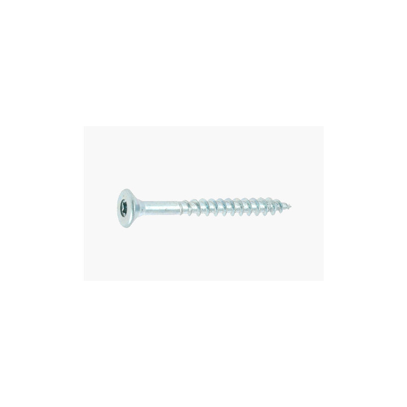 Vis bois/aggloméré tête fraisée TORX acier zingué blanc 6.0 X 180 — FRAISEE / ZNBLANC — Boîte de 100 pièces