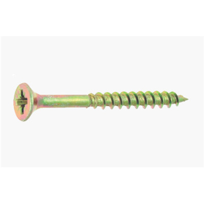 Vis bois/aggloméré tête fraisée Pozidriv acier zingué bichromaté FILT. PARTIEL 6.0X 100/60 — Boîte de 100 pièces