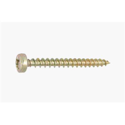 Vis bois/aggloméré tête cylindrique Pozidriv acier zingué bichromaté 5.0 X 20 — ZNBICHRO — Boîte de 500 pièces