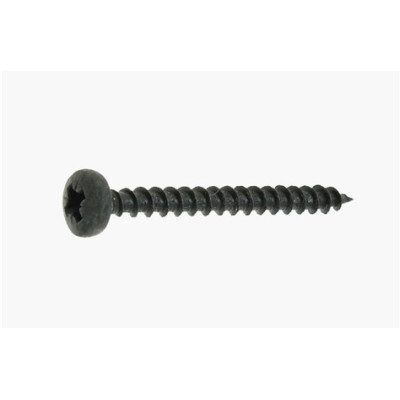 Vis bois/aggloméré tête cylindrique Pozidriv acier zingué noir 4.5 X 60 — ZNNOIR — Boîte de 250 pièces