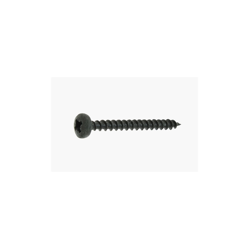 Vis bois/aggloméré tête cylindrique Pozidriv acier zingué noir 5.0 X 50 — ZNNOIR — Boîte de 250 pièces