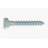 VIS BOIS tête hexagonale DIN 571 acier zingué blanc 12.0 X 80 — ACIER4.8 / ZNBLANC — Boîte de 50 pièces