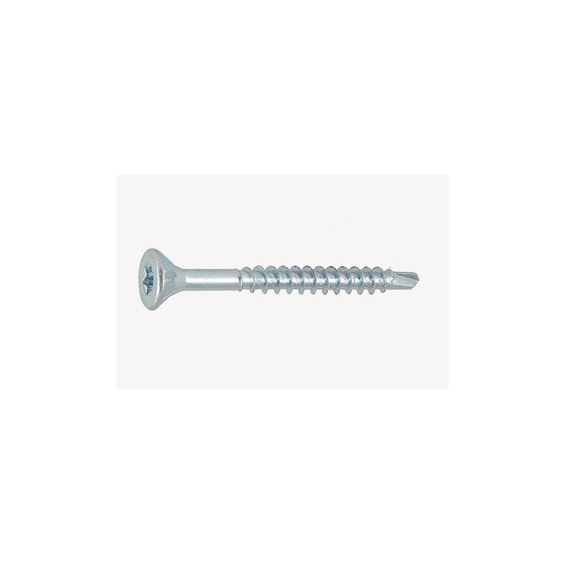VIS MEDIUM tête fraisée TORX acier zingué blanc 4.0 X 40/28 — FRAISEE / ZNBLANC — Boîte de 500 pièces