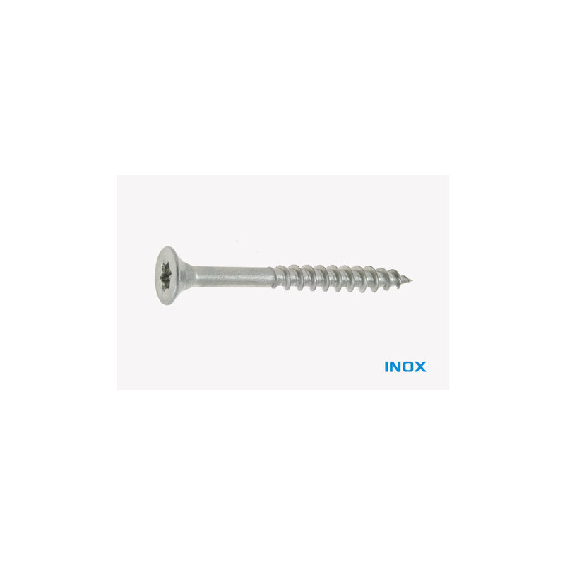 Vis bois/aggloméré tête fraisée TORX inox A2 4.0 X 25/17 — FRAISEE / INOXA2 — Boîte de 200 pièces