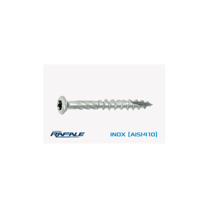 VIS TERRASSE BOIS tête fraisée REDUITE EMPR. TORXT20 AISI 410 4.0 X 45 — FRAISEE / AISI410 — Boîte de 100 pièces