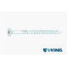 VIS VKING tête fraisée TORX zingué blanc - 10.0 X 400/75 - (EMBOUT INCLUS) — FRAISEE / ACIER / ZNBLANC — Carton de 25 pièces