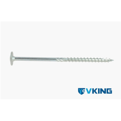 VIS VKING DISQUE TORX zingué blanc - 10.0 X300/75 - (EMBOUT INCLUS) — ACIER / ZNBLANC — Boîte de 25 pièces