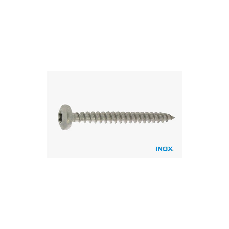 Vis bois/aggloméré tête cylindrique TORX A2 3.0 X 20 — INOXA2 — Boîte de 200 pièces