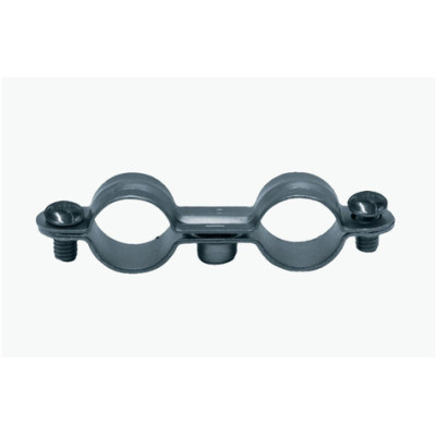COLLIER DOUBLE SANITAIRE - 7X150 - D28 — ACIER / ZNBLANC — Boîte de 25 pièces