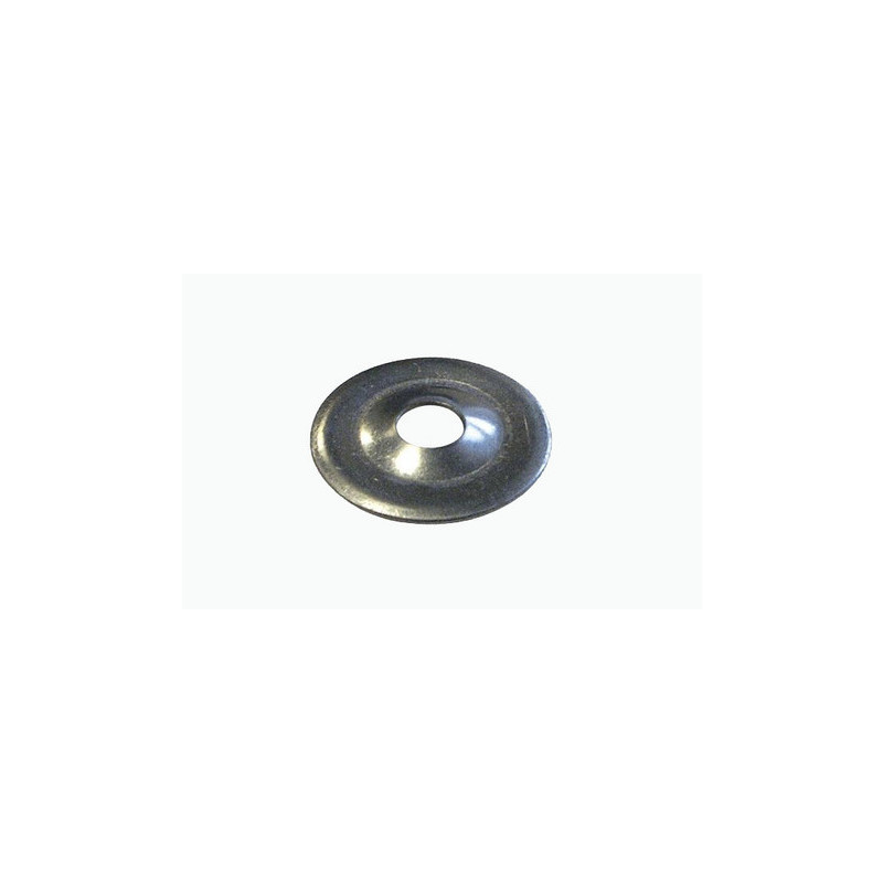 ROSACE SANITAIRE PLATE D25 — ACIER / ZNBLANC — Boîte de 100 pièces