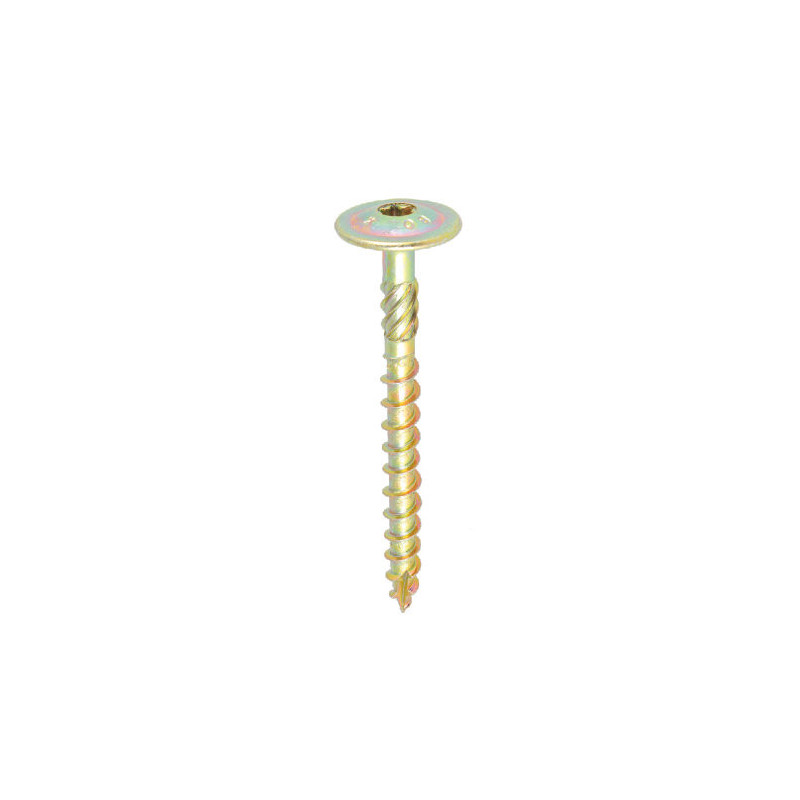 VIS VKING DISQUE TORX ZN BICHRO - 8.0 X300/75 - (EMBOUT INCLUS) — ACIER / ZNBICHRO — Boîte de 25 pièces