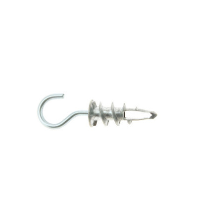 ANCRAGE A VISSER PLAQUE DE PLATRE METAL + CROCHET (S 4) — CYLINDRIQU / POZIDRIV — Sachet de 4 pièces