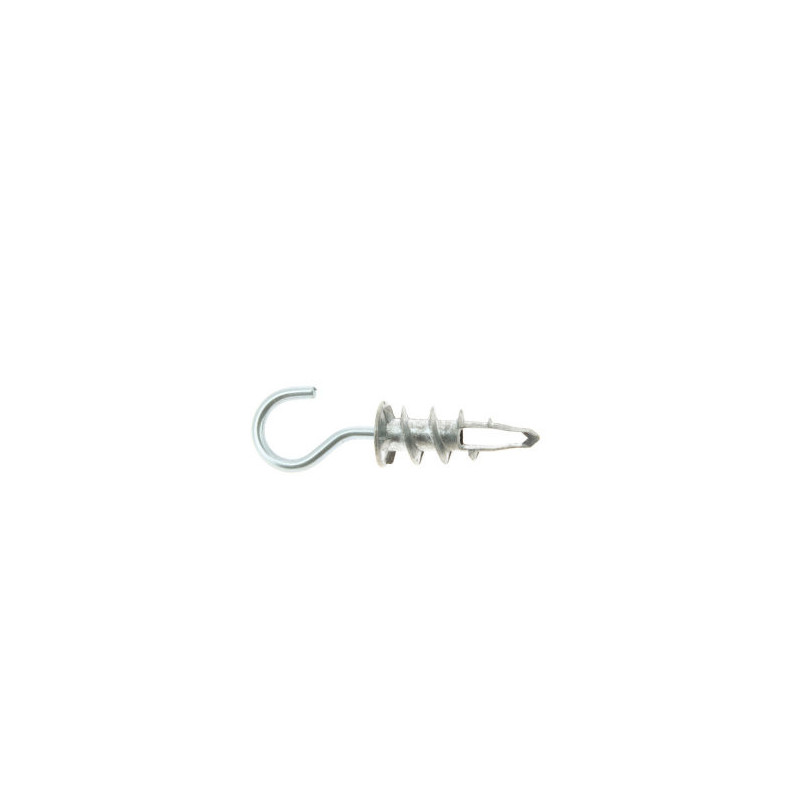 ANCRAGE A VISSER PLAQUE DE PLATRE METAL + CROCHET (S 4) — CYLINDRIQU / POZIDRIV — Sachet de 4 pièces