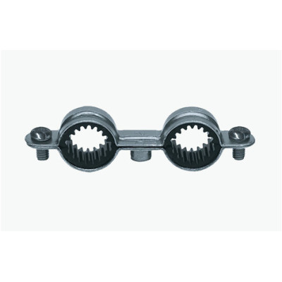 COLLIER ISOLE DOUBLE SANITAIRE D22 - (S5) — ACIER / ZNBLANC — Sachet de 5 pièces